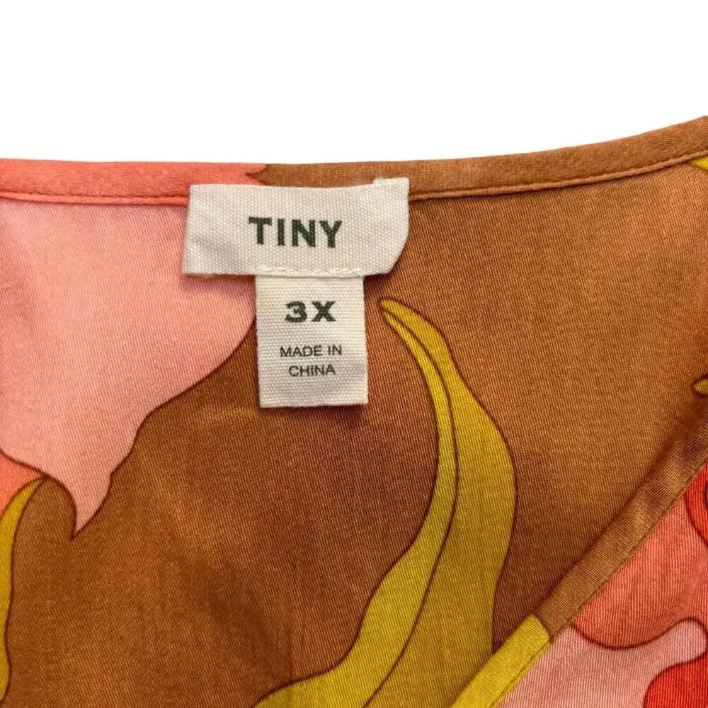 Anthropologie Tiny Olympia Faux-Wrap Top Floral Pretty Flowy Airy Size 3X - Picture 5 of 8